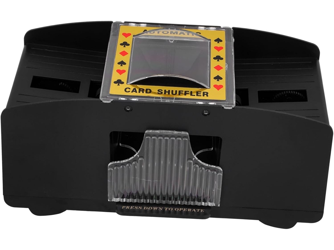 Barajador automático eléctrico de cartas, herramienta para barajar cartas de póker, mejora la experiencia.
