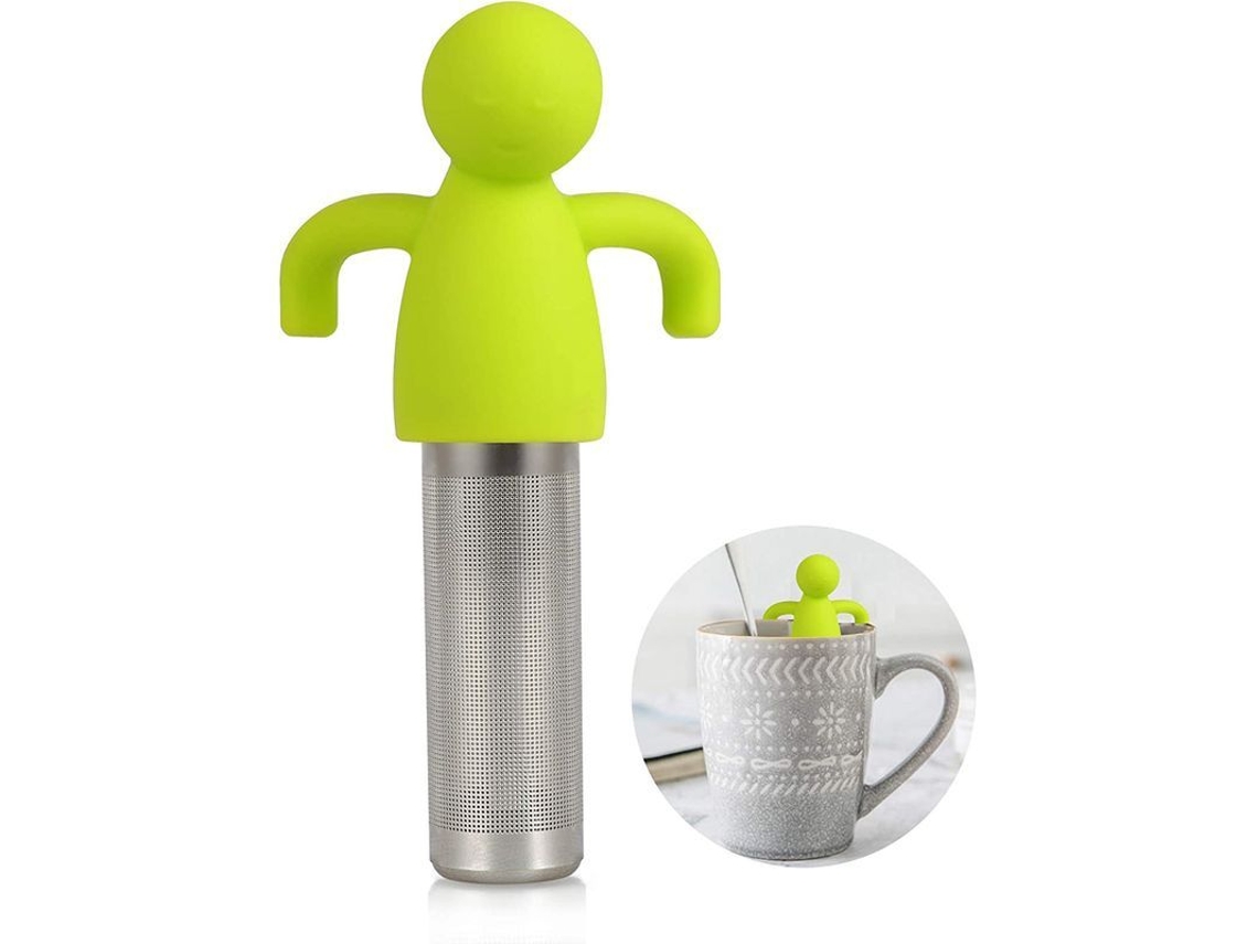 Infusor De Té Con Malla Fina, Bonito Diseño Y Mango De Silicona Para Té En Grano.