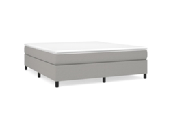 Maison Exclusive - Estructura De Cama Con Somier Tela Gris Claro 160x200 Cm