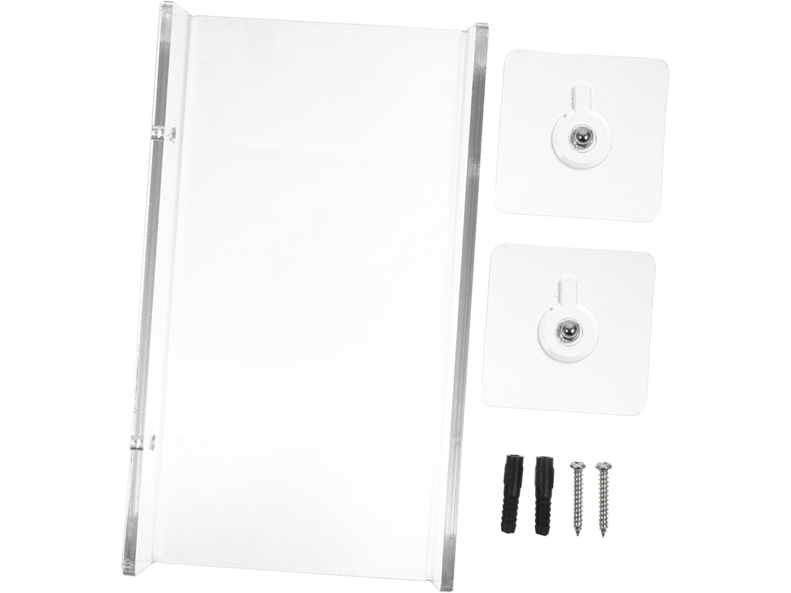 Estante Pared 20x10 Acrílico Transparente Flotante Impermeable Taladrar Organizador Accesorios Hogar
