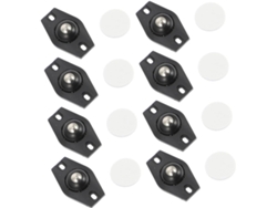 Ruedas 16 Giratorias Autoadhesivas Abs Acero Inoxidable