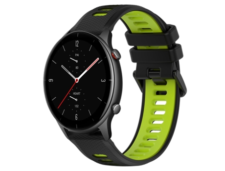 Correa smartwatch para Amazfit GTR 2e 22MM silicona bicolor sport (negro + verde)