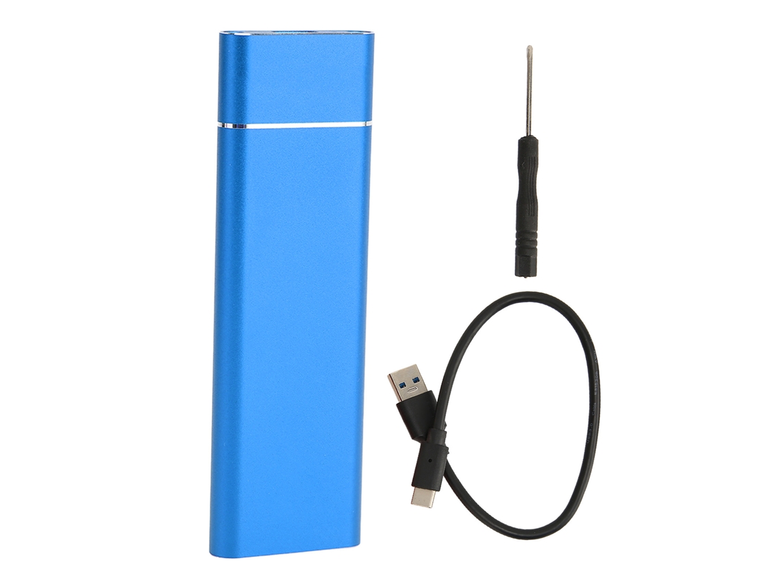 Enclosure Ssd M.2 Pcie Nvme Sata Dual Protocol Type C De Alta Velocidade Com Liga De Alumínio Azul