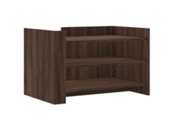 Mesa de centro MAISON EXCLUSIVE, derivados de madera de roble, marrón (80x50x50 cm)