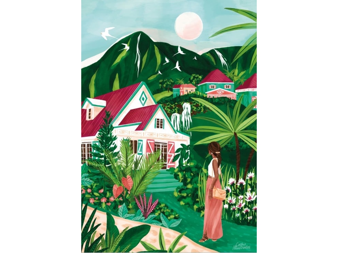 Rompecabezas de 1000 piezas de colores de Peace Creole Village