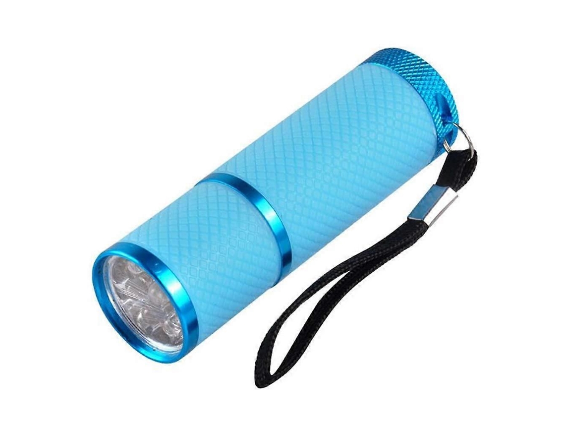 Linterna UV de 395 nm con 9 LED de luz brillante para el curado de uñas de gel y la detección de materiales fluorescentes GOKOCO