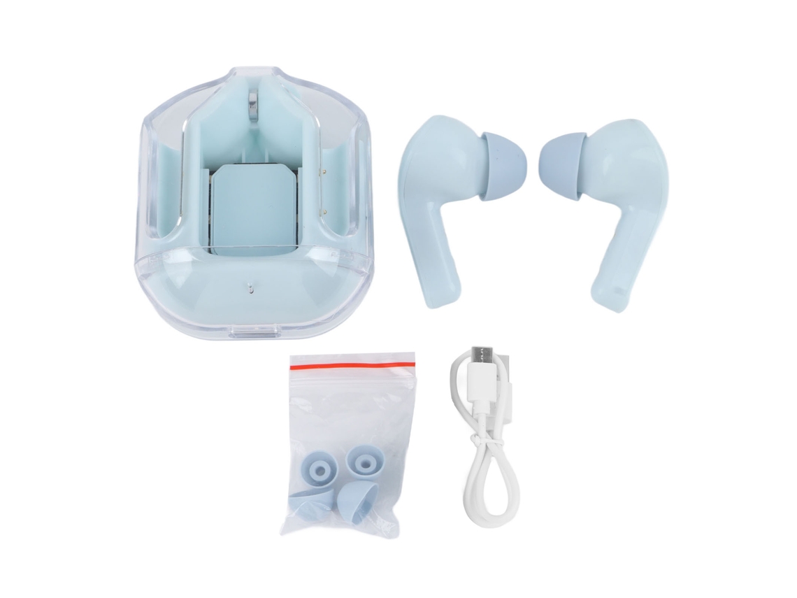 Auriculares Inalámbricos Bluetooth Con Pantalla Digital Transparente Y Batería Integrada