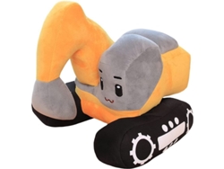 Juguete De Peluche De Camión Excavadora Simulado, Coche De Dibujos Animados Lindo, Cojín Amarillo
