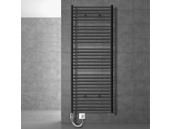Radiador Eléctrico de Baño con Barra Calefactora 1200W 750x1800 mm Antracita LUXEBATH