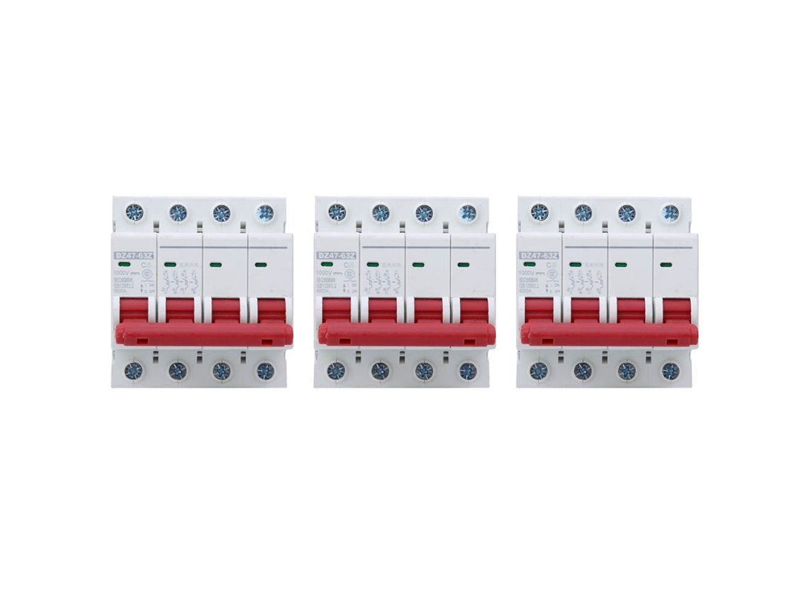 Disyuntor Mcb Dz47-63z Dc1000v 4p 20a Con Protección Solar, Protección Contra Cortocircuitos Y Protección Contra Sobrecargas.