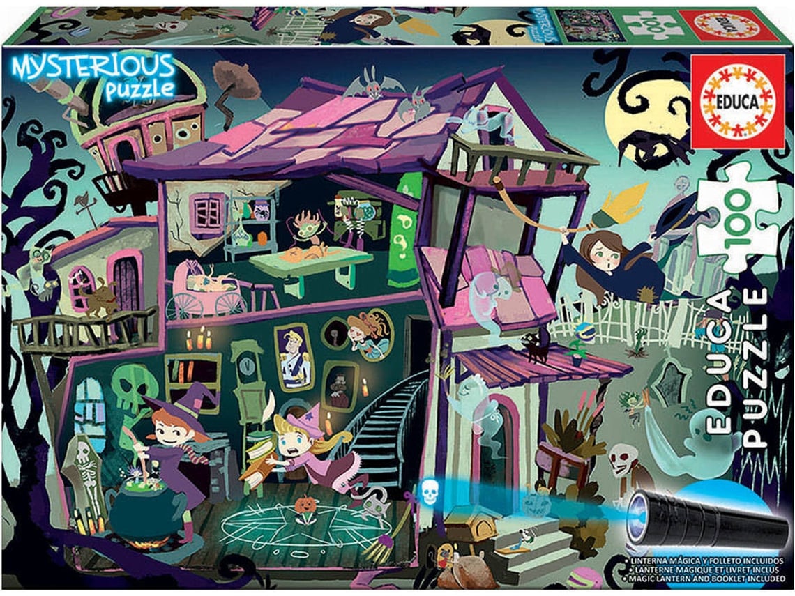 Puzzle EDUCA 100 Mysterious Casa Encantada Edad Minima 6 Anos 100 Piezas Worten.es