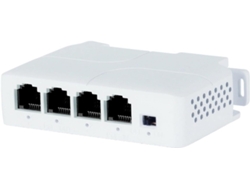 Extensión Gigabit Poe 100-1000mbps Con 4 Puertos, Montaje En Riel, Uso En Interiores, Distancia