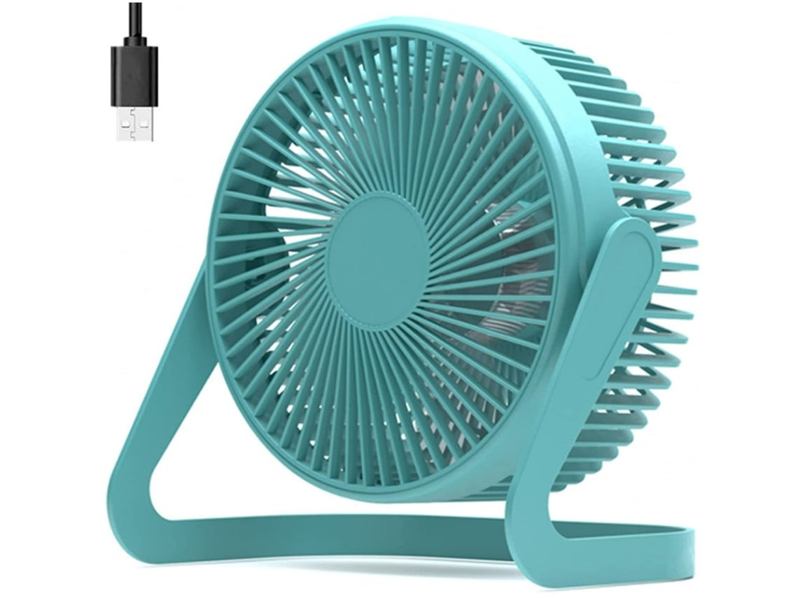 Mini ventilador USB de 5 pulgadas, mini ventilador de escritorio USB portátil, ventilador de mesa personal, ventilador de refrigeración Yizhood (azul)