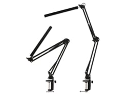 2026-lámpara De Escritorio Led Plegable Con Brazo Largo Y Pinza Protectora De Ojos 12w Negro Para Lectura Y Estudio Usb