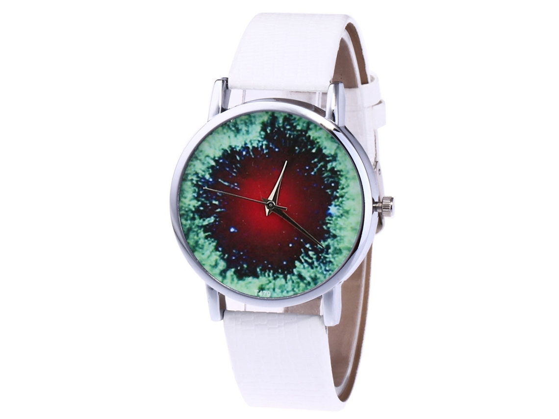 Reloj De Pulsera Unisex Para Parejas Con Cuarzo Y Correa De Cuero Sintético Blanco Zhoulianfa