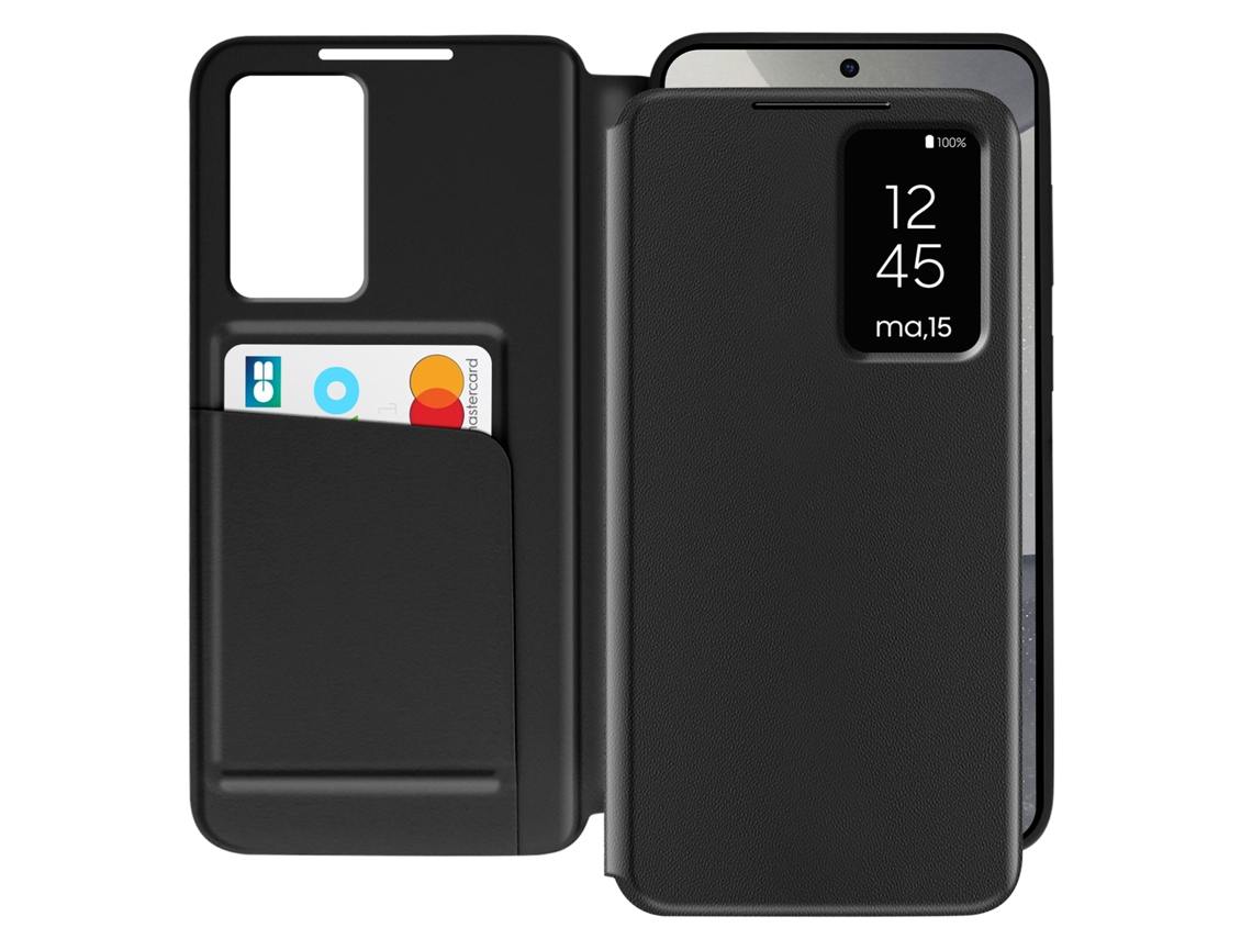Funda Ventana Tapa Tarjetas Para Samsung Galaxy S25 Avizar Negro