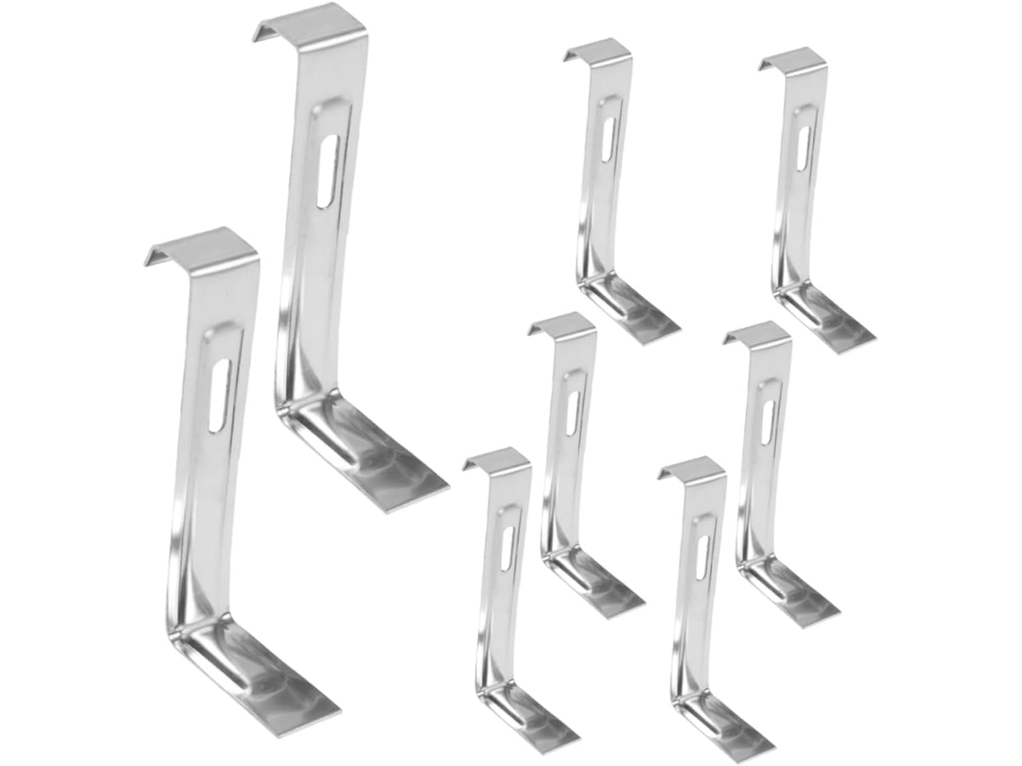 8piezas Gancho Nieve Acero Inoxidable Clips