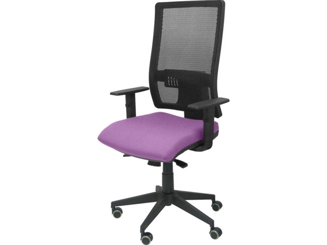 Silla de Escritorio Operativa PYC Horna Morado con ruedas antiarañazos (Brazos Ajustables - Malla)