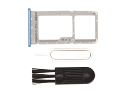 Bandeja De Plástico Para Tarjeta Sim Compatible Con Xiaomi Redmi Note 6/note 6 Pro Con Pin Y Cepillo - Azul