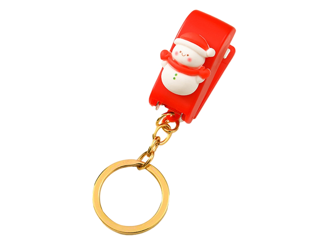 Grapadora Mini Manual Portátil Cute Infantil Con Llavero, Capacidad 10 Hojas, Ideal Para Escuela Oficina Regalo Navidad Muñeco De Nieve