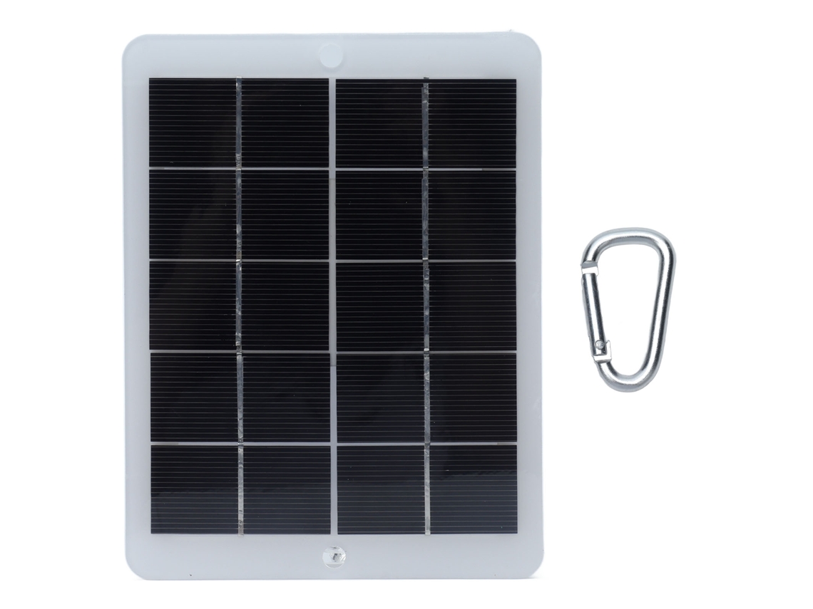 Carregador Solar De Painel Policristalino Com Porta Usb Portátil 3w 5v Para Camping