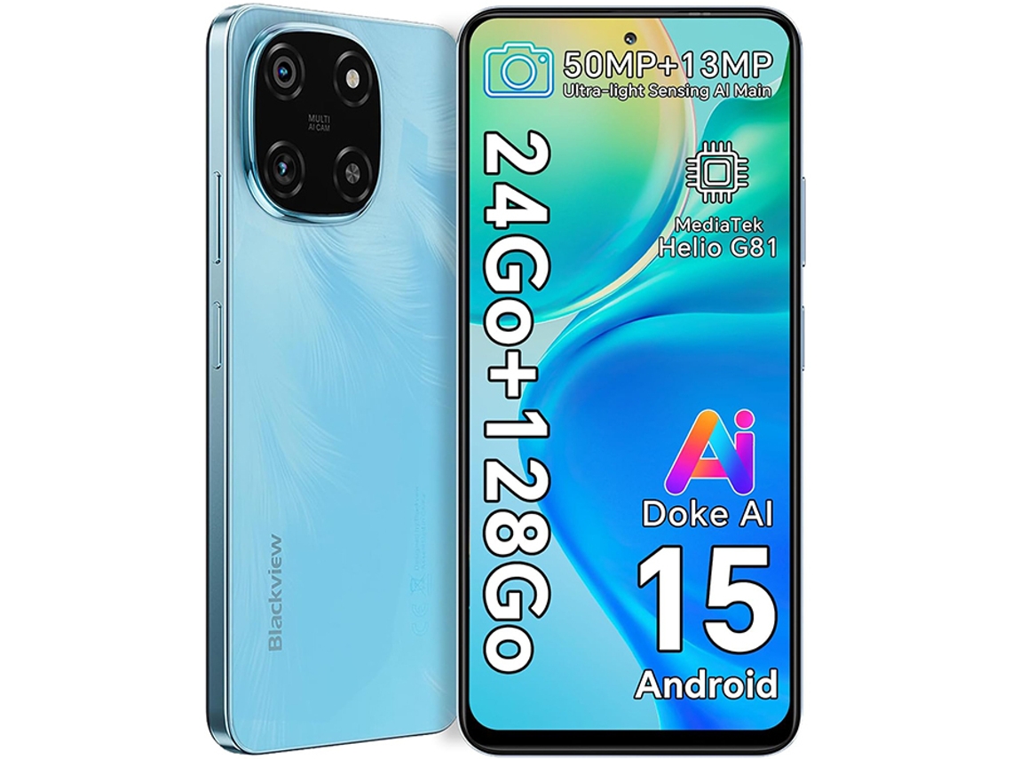 Smartphone BLACKVIEW COLOR 6 (6.67'' - 24 GB - 256 GB - Azul)