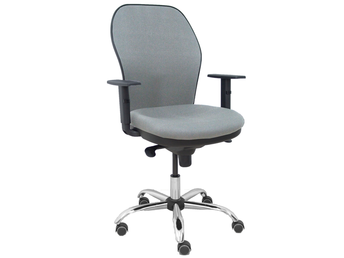 Sillas de Escritorio jorquera respaldo bali gris assento bali gris base cromada e rodas parquet