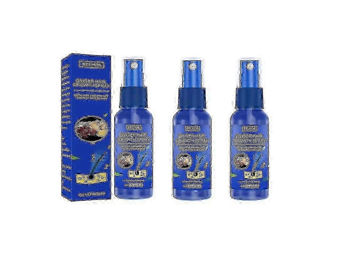 3pcs—ginger Hair Growth Spray Scalp Massage Moisturizing Thick Hair Hair Care Nu