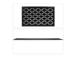 Relaxdays Felpudo Goma, 45x75 Cm, Resistente Intemperie, Antideslizante, Alfombra Rejilla De Interior Y Exterior, Negro