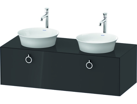 DURAVIT Tulip blanco, mueble de baño colgado en la pared, ancho 1300 x profundidad 550mm, con 1x extraíble, con tirador, WT4983B