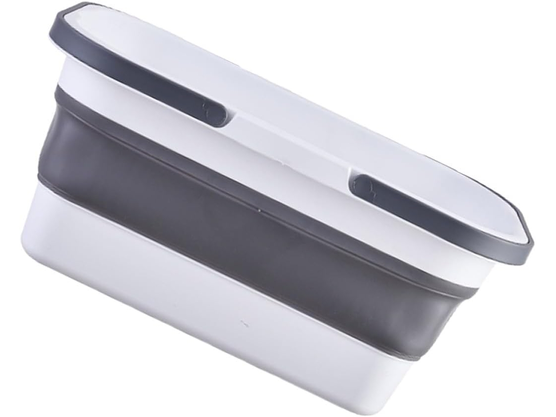 Cubo De Fregona Plegable Portátil, 15 L, Plástico Pp Con Asa, Ligero.