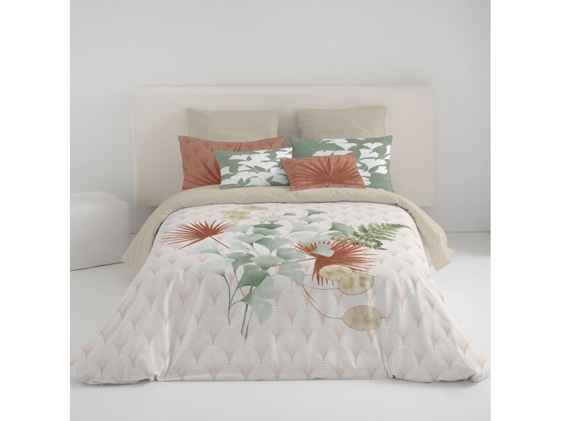 NATURALS - Funda Nórdica Estampada cama 90 - Algodón Extrasuave - Incluye 1 o 2 Fundas de Almohada - JADE