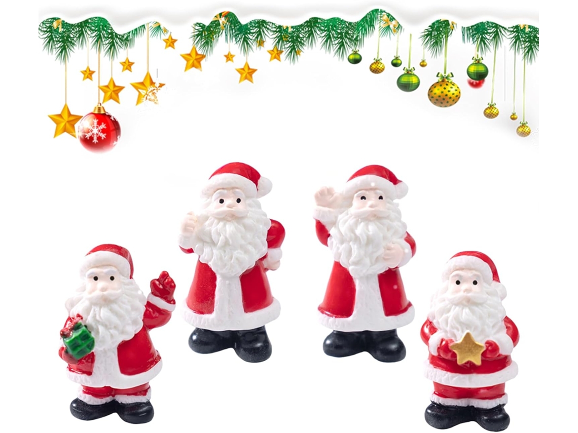 Pequeñas Figuritas Navideñas Escultura Decoración Escritorio Navideña Resina Nuevo Jardín Patio Trasero