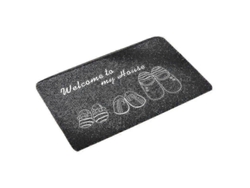 Omni-tapete De Puerta Exterior E Interior Absorbente Negro Gris (40x60 Cm)