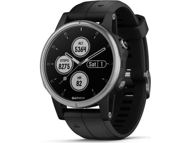 Reloj deportivo GARMIN Fénix 5S Plus (Bluetooth - 11 h de autonomía - Negro)