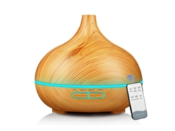 Difusor De Aromas De 150 Ml (acabado En Madera Clara), Difusor De Aceites Esenciales Usb, Humidificador Con Luz Nocturna.