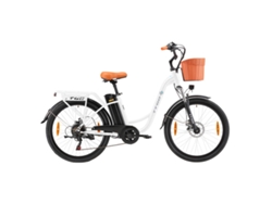 Bicicleta Eléctrica TTGO YY-26ST - Motor 250W Batería 36V14.5AH Ruedas de 26 Pulgadas Velocidad Máxima de 25 km/h Freno de Disco Mecánico - Blanco