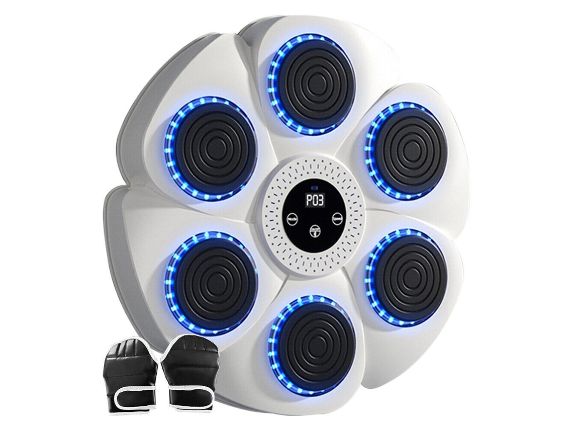 Máquina De Boxeo Bluetooth Para Entrenamiento, Saco De Boxeo De Pared, Equipo Electrónico Musical - Blanco SUNNY SPACES