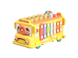 Caja organizadora multifuncional para autobús Sfushos, juguete educativo musical inteligente para bebés (amarillo)