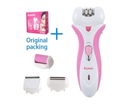 Depiladora Eléctrica Recargable Kemei 4 en 1 para Mujeres