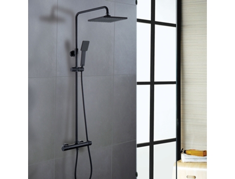 Columna de ducha monomando en acabado negro - Nite - AQG
