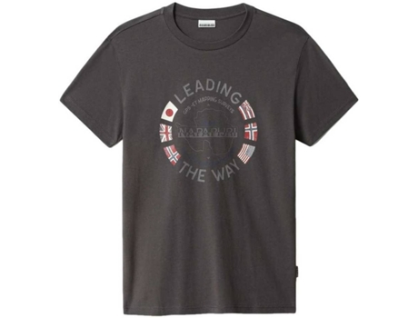 Camiseta de Hombre NAPAPIJRI Salya Nautica Negro (L)