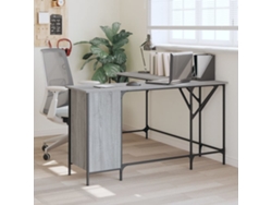 Escritorio madera de ingeniería gris Sonoma 141x141x75 cm