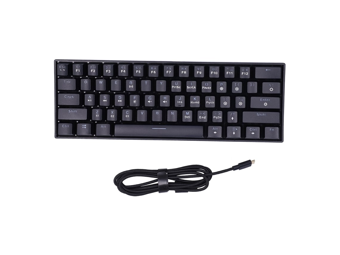 Teclado mecánico para juegos RGB con 61 teclas