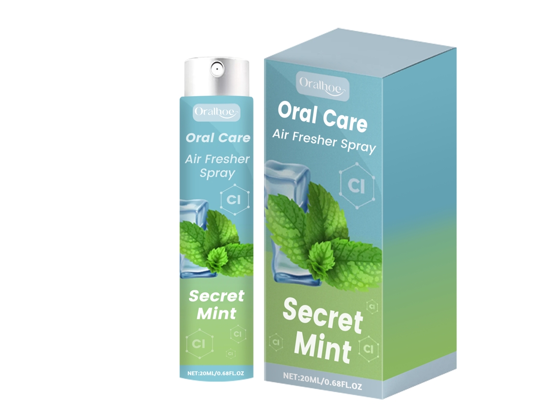 El spray Oral Mint elimina las manchas de café y blanquea los dientes.