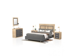 Dormitorio Kira 4C Cambria - Grafito 160 x 119 x 4 cm