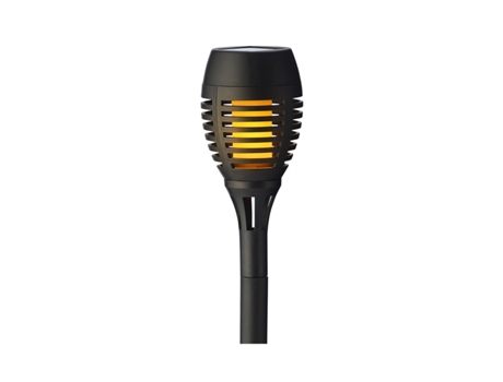 Antorcha de Jardín Lumineo Solar Negro (7,5 x 27 cm) (4 Unidades)