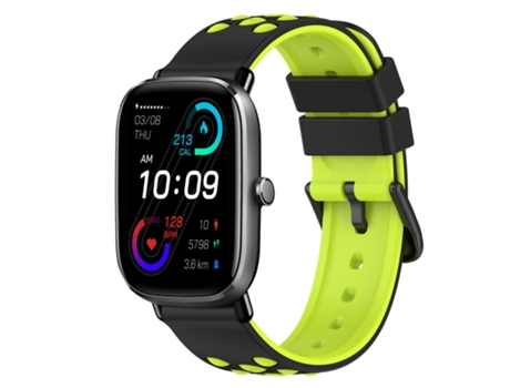 Correa Smartwatch para Amazfit GTS 2 Mini 20mm Silicona Bicolor (Negro + Gris)
