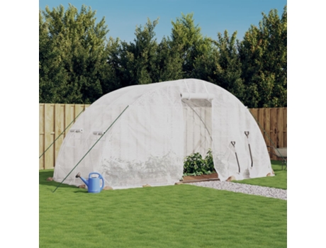 Invernadero VIDAXL con Estructura de Acero Blanco 10 m² 5x2x2.3 m