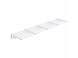 Maison Exclusive - Marquesina Puerta Policarbonato Gris Y Transparente 396x90 Cm